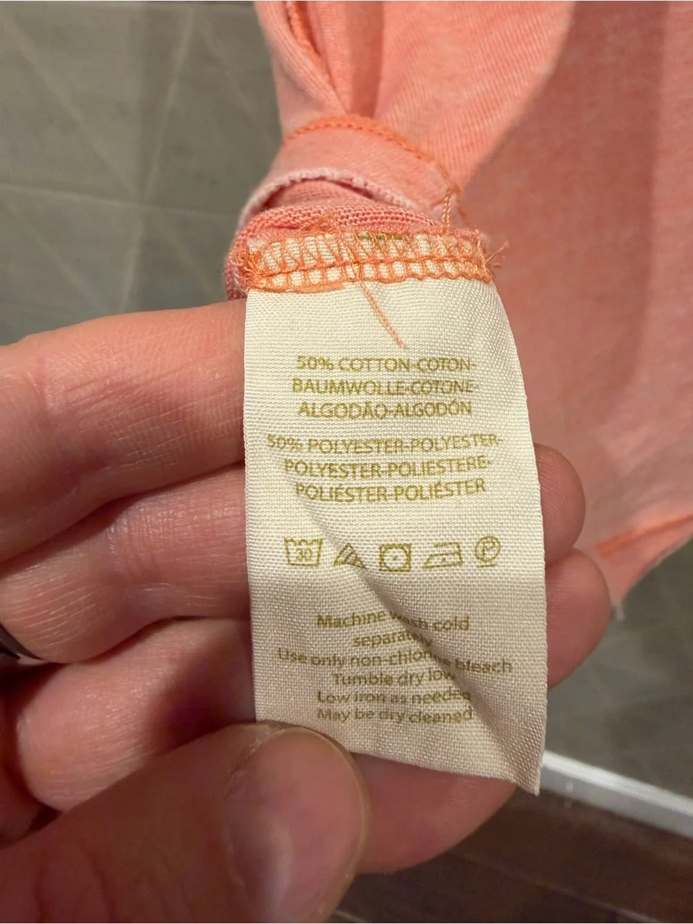 Free People All Mine T Shirt In Apricot Coral Size Medium